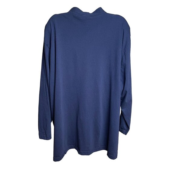 Just My Size Womens Blue Cardigan Sweater Long Sleeve Plus Size 3X u Shoulder Pa - Picture 3 of 8